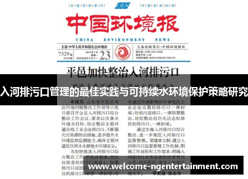 入河排污口管理的最佳实践与可持续水环境保护策略研究